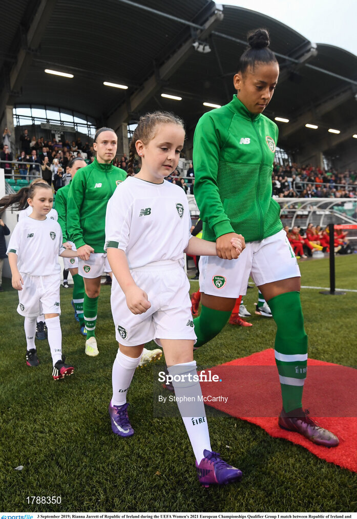 3 September 2019; Rianna Jarrett of Republic of Ireland during the UEFA Women's 2021 European Championships Qualifier Group I match between Republic of Ireland and Montenegro at Tallaght Stadium in Dublin. Photo by Stephen McCarthy/Sportsfile