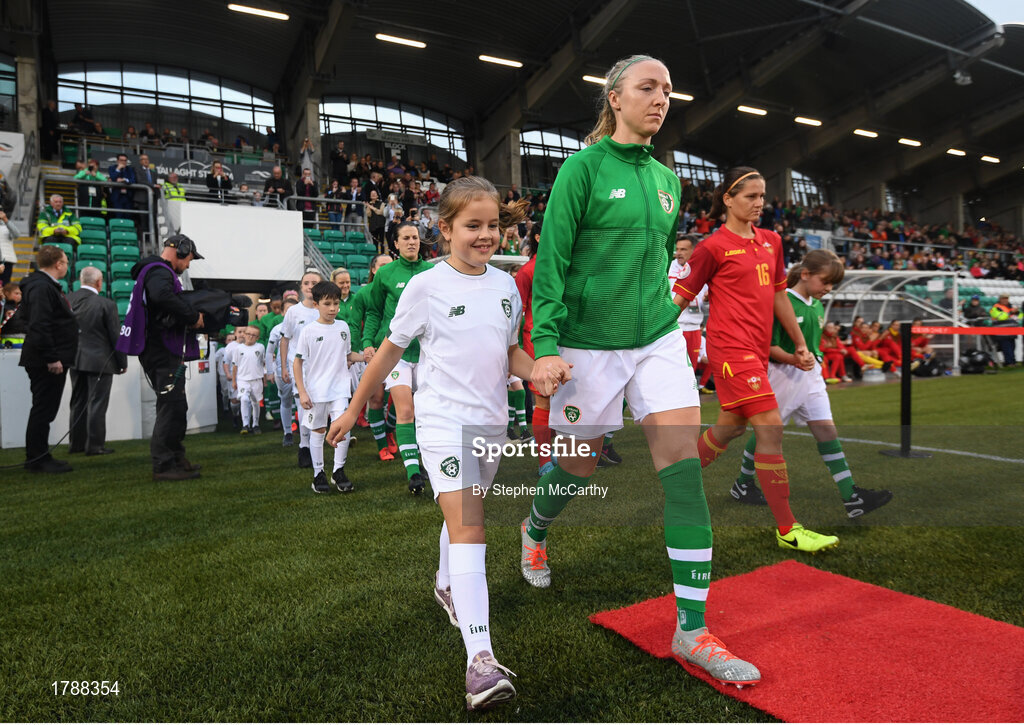 3 September 2019; Louise Quinn of Republic of Ireland during the UEFA Women's 2021 European Championships Qualifier Group I match between Republic of Ireland and Montenegro at Tallaght Stadium in Dublin. Photo by Stephen McCarthy/Sportsfile
