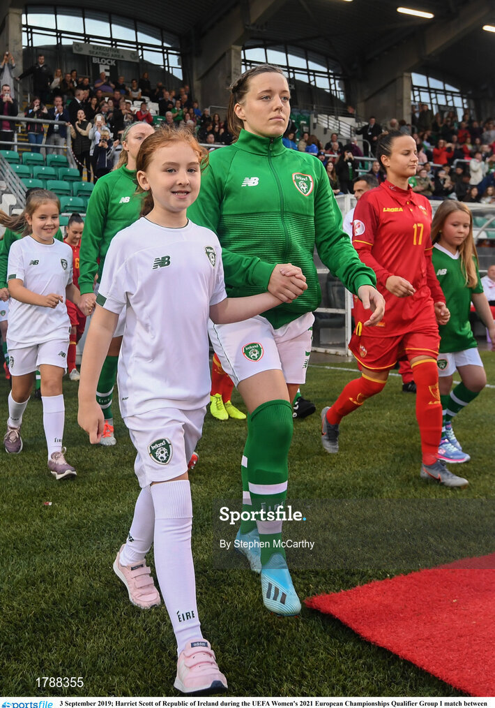 3 September 2019; Harriet Scott of Republic of Ireland during the UEFA Women's 2021 European Championships Qualifier Group I match between Republic of Ireland and Montenegro at Tallaght Stadium in Dublin. Photo by Stephen McCarthy/Sportsfile