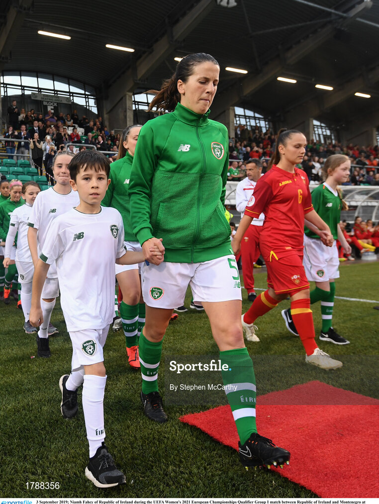 3 September 2019; Niamh Fahey of Republic of Ireland during the UEFA Women's 2021 European Championships Qualifier Group I match between Republic of Ireland and Montenegro at Tallaght Stadium in Dublin. Photo by Stephen McCarthy/Sportsfile