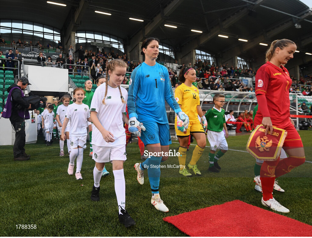3 September 2019; Marie Hourihan of Republic of Ireland during the UEFA Women's 2021 European Championships Qualifier Group I match between Republic of Ireland and Montenegro at Tallaght Stadium in Dublin. Photo by Stephen McCarthy/Sportsfile