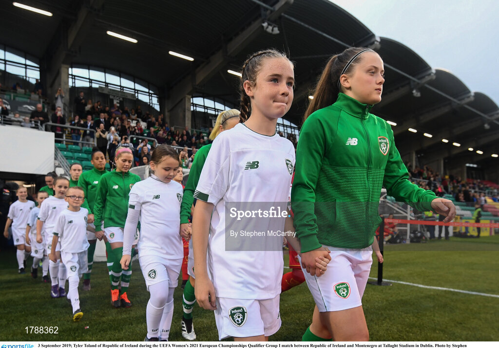 3 September 2019; Tyler Toland of Republic of Ireland during the UEFA Women's 2021 European Championships Qualifier Group I match between Republic of Ireland and Montenegro at Tallaght Stadium in Dublin. Photo by Stephen McCarthy/Sportsfile
