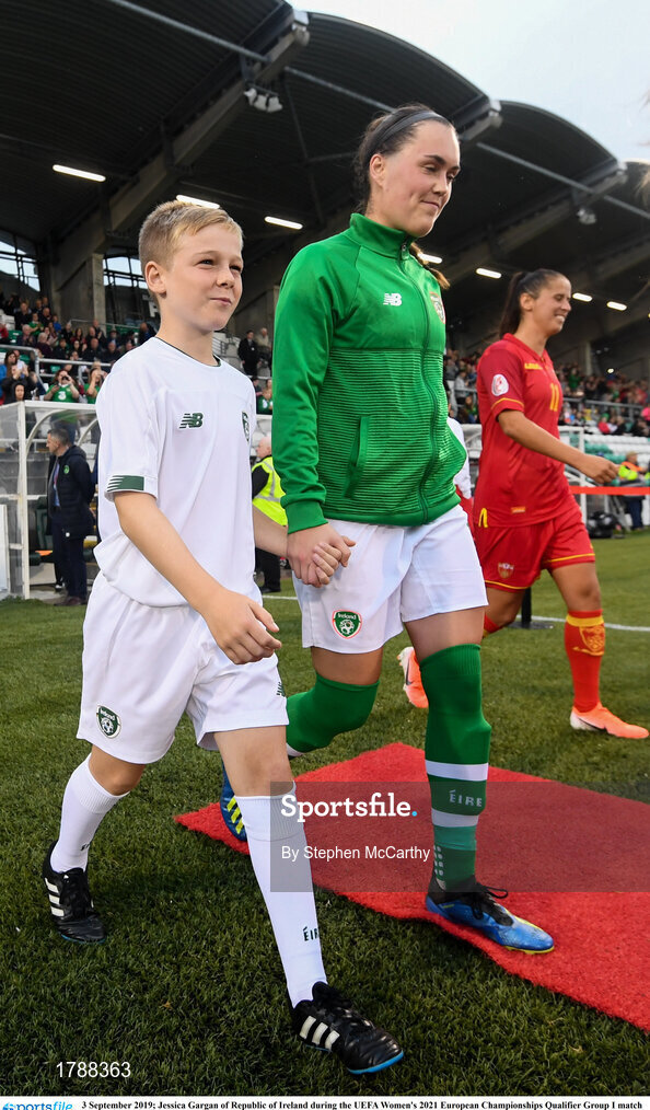 3 September 2019; Jessica Gargan of Republic of Ireland during the UEFA Women's 2021 European Championships Qualifier Group I match between Republic of Ireland and Montenegro at Tallaght Stadium in Dublin. Photo by Stephen McCarthy/Sportsfile