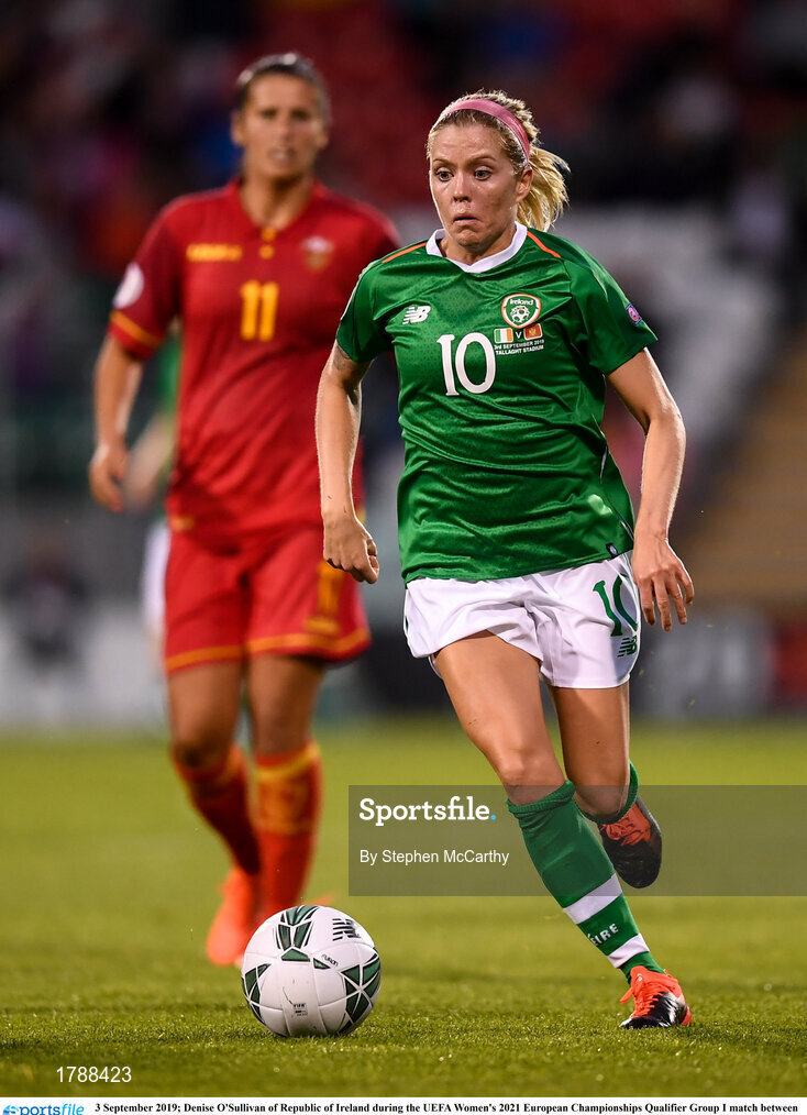 3 September 2019; Denise O'Sullivan of Republic of Ireland during the UEFA Women's 2021 European Championships Qualifier Group I match between Republic of Ireland and Montenegro at Tallaght Stadium in Dublin. Photo by Stephen McCarthy/Sportsfile
