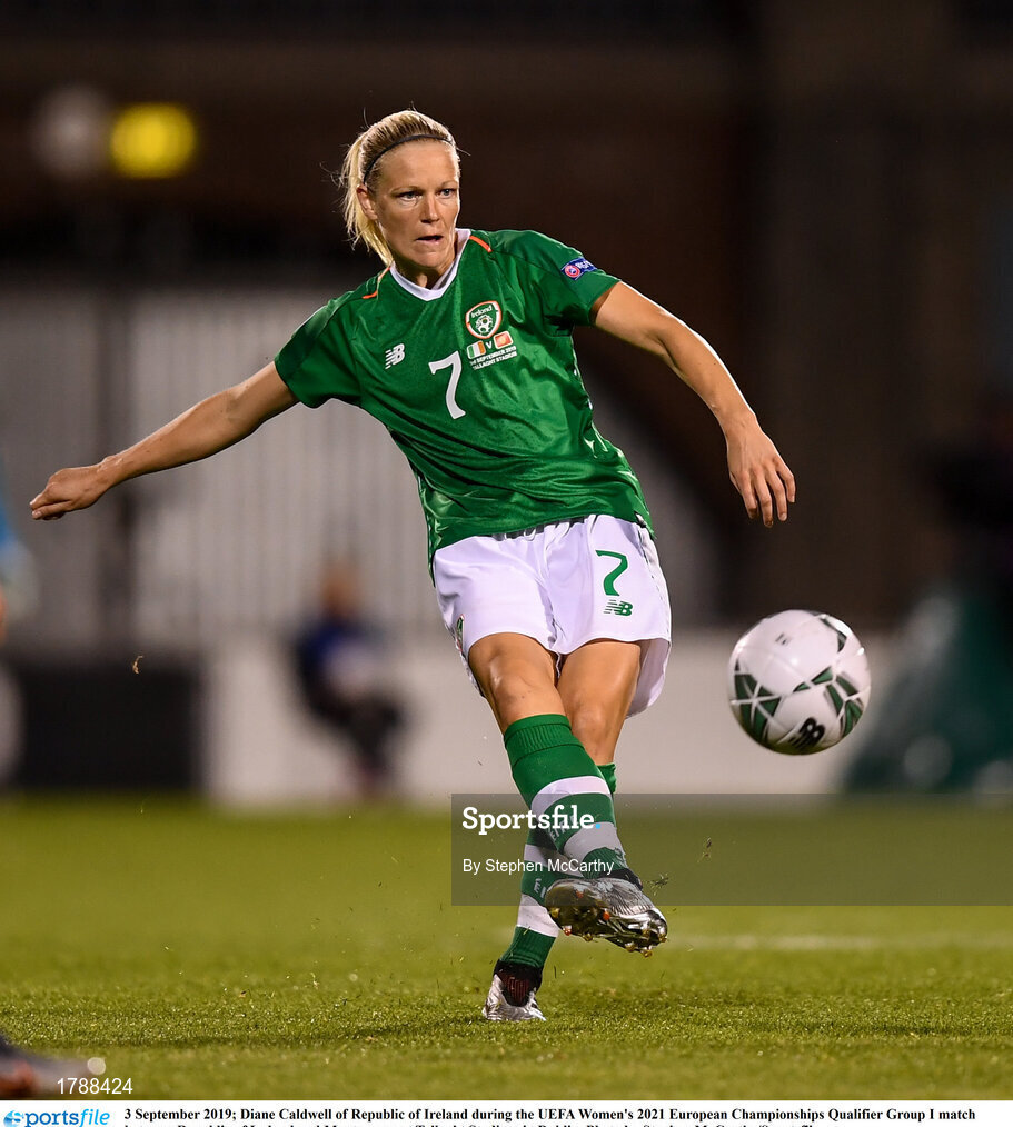 3 September 2019; Diane Caldwell of Republic of Ireland during the UEFA Women's 2021 European Championships Qualifier Group I match between Republic of Ireland and Montenegro at Tallaght Stadium in Dublin. Photo by Stephen McCarthy/Sportsfile