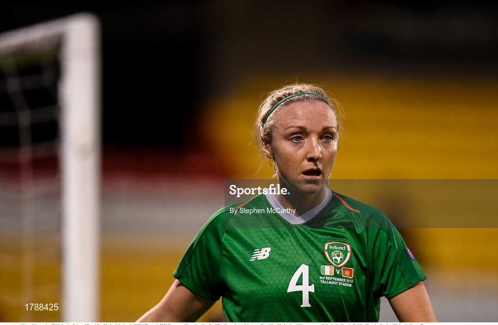 3 September 2019; Louise Quinn of Republic of Ireland during the UEFA Women's 2021 European Championships Qualifier Group I match between Republic of Ireland and Montenegro at Tallaght Stadium in Dublin. Photo by Stephen McCarthy/Sportsfile