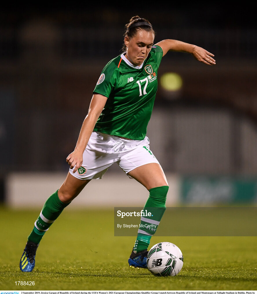 3 September 2019; Jessica Gargan of Republic of Ireland during the UEFA Women's 2021 European Championships Qualifier Group I match between Republic of Ireland and Montenegro at Tallaght Stadium in Dublin. Photo by Stephen McCarthy/Sportsfile