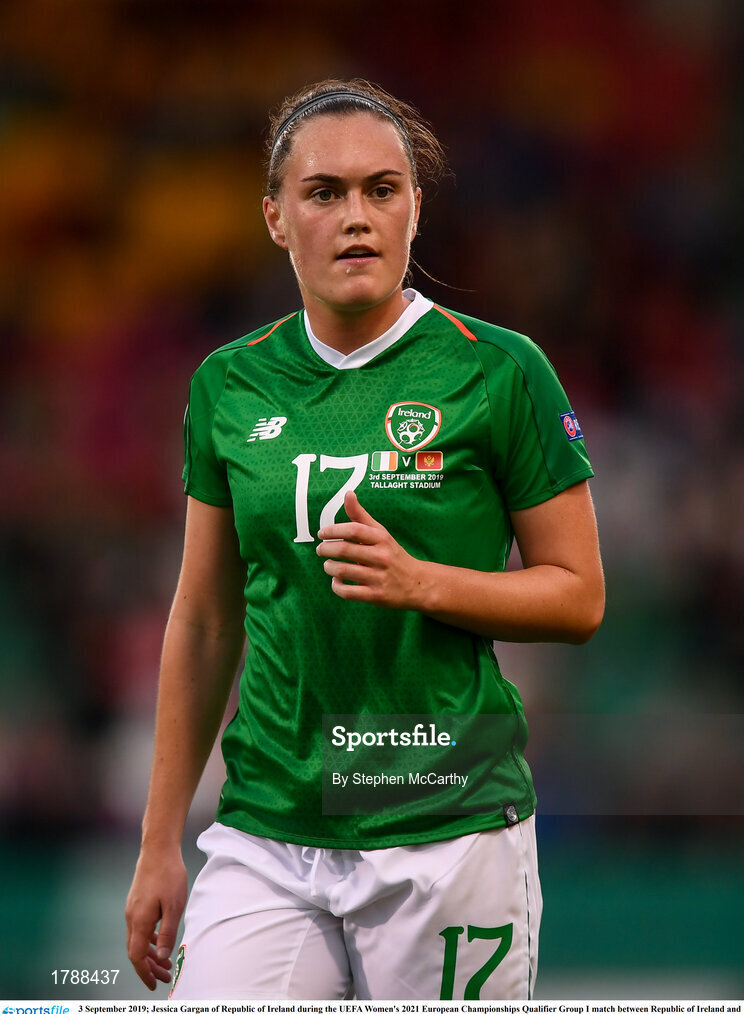 3 September 2019; Jessica Gargan of Republic of Ireland during the UEFA Women's 2021 European Championships Qualifier Group I match between Republic of Ireland and Montenegro at Tallaght Stadium in Dublin. Photo by Stephen McCarthy/Sportsfile