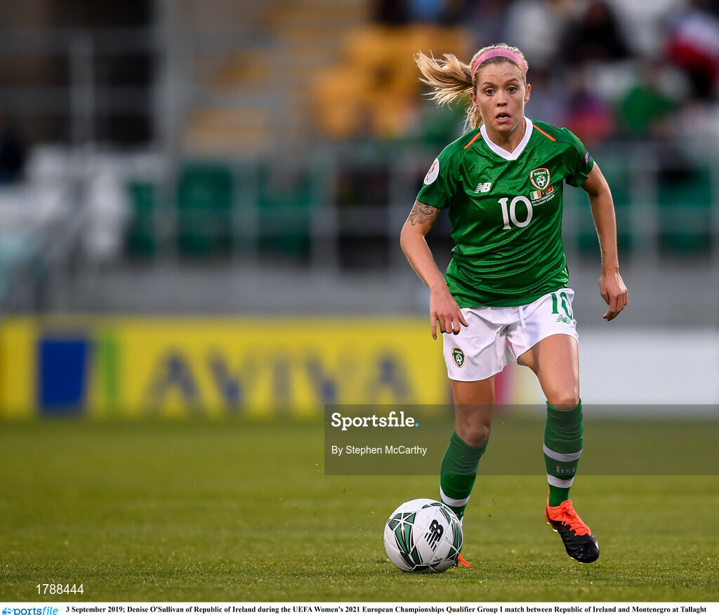 3 September 2019; Denise O'Sullivan of Republic of Ireland during the UEFA Women's 2021 European Championships Qualifier Group I match between Republic of Ireland and Montenegro at Tallaght Stadium in Dublin. Photo by Stephen McCarthy/Sportsfile