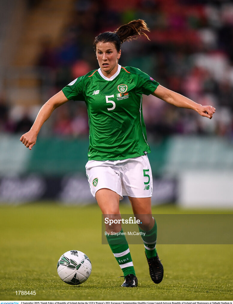 3 September 2019; Niamh Fahey of Republic of Ireland during the UEFA Women's 2021 European Championships Qualifier Group I match between Republic of Ireland and Montenegro at Tallaght Stadium in Dublin. Photo by Stephen McCarthy/Sportsfile