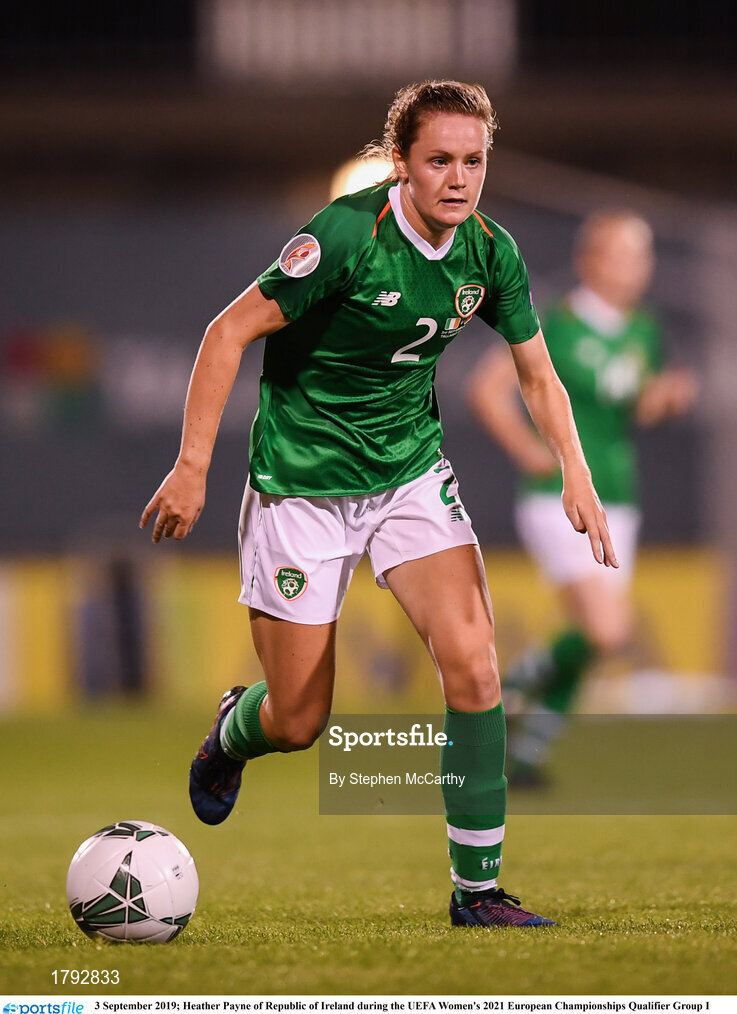 3 September 2019; Heather Payne of Republic of Ireland during the UEFA Women's 2021 European Championships Qualifier Group I match between Republic of Ireland and Montenegro at Tallaght Stadium in Dublin. Photo by Stephen McCarthy/Sportsfile