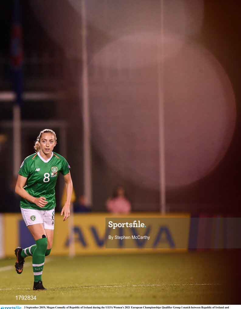 3 September 2019; Megan Connolly of Republic of Ireland during the UEFA Women's 2021 European Championships Qualifier Group I match between Republic of Ireland and Montenegro at Tallaght Stadium in Dublin. Photo by Stephen McCarthy/Sportsfile