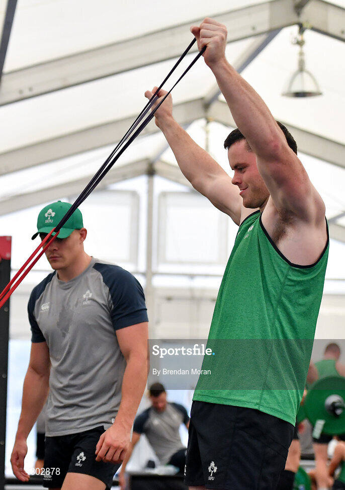 24 September 2019; James Ryan during an Ireland Rugby gym session at the Yumeria Sports Grounds in Iwata, Shizuoka Prefecture, Japan. Photo by Brendan Moran/Sportsfile