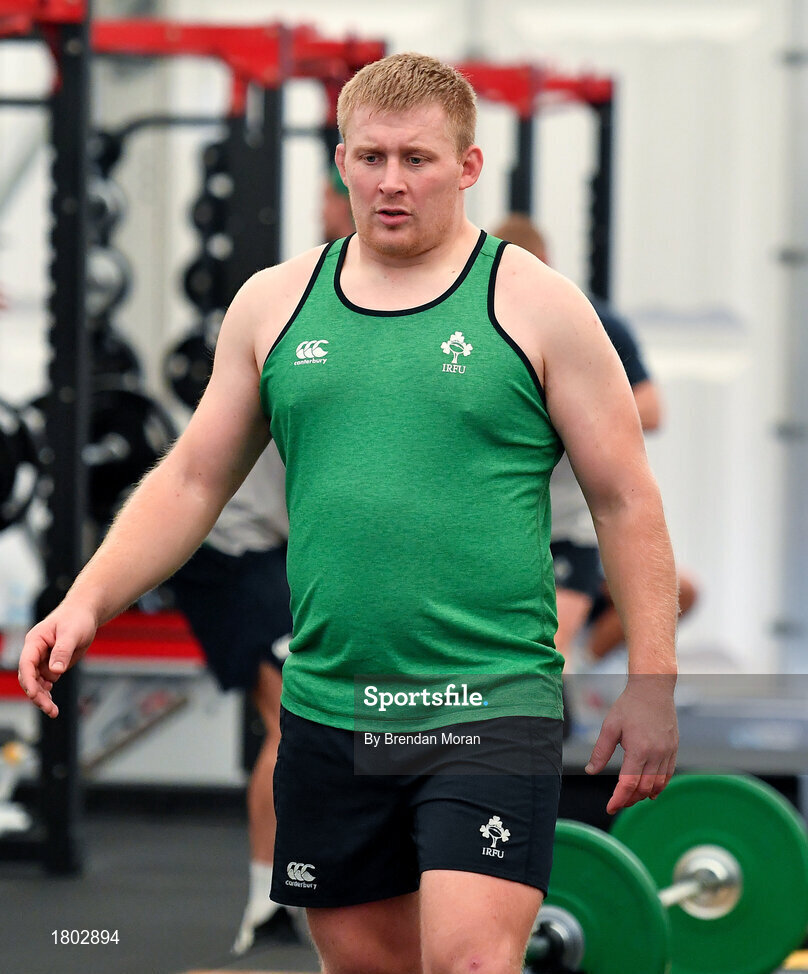 24 September 2019; John Ryan during an Ireland Rugby gym session at the Yumeria Sports Grounds in Iwata, Shizuoka Prefecture, Japan. Photo by Brendan Moran/Sportsfile