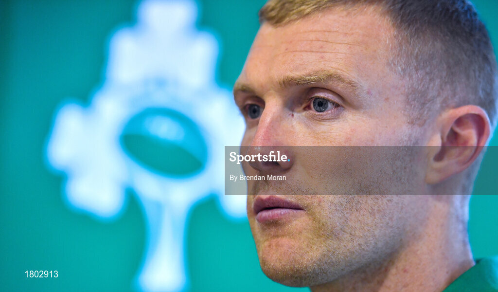 24 September 2019; Keith Earls during an Ireland Rugby press conference at the Yumeria Sports Grounds in Iwata, Shizuoka Prefecture, Japan. Photo by Brendan Moran/Sportsfile