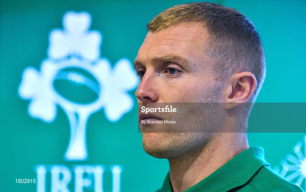 24 September 2019; Keith Earls during an Ireland Rugby press conference at the Yumeria Sports Grounds in Iwata, Shizuoka Prefecture, Japan. Photo by Brendan Moran/Sportsfile