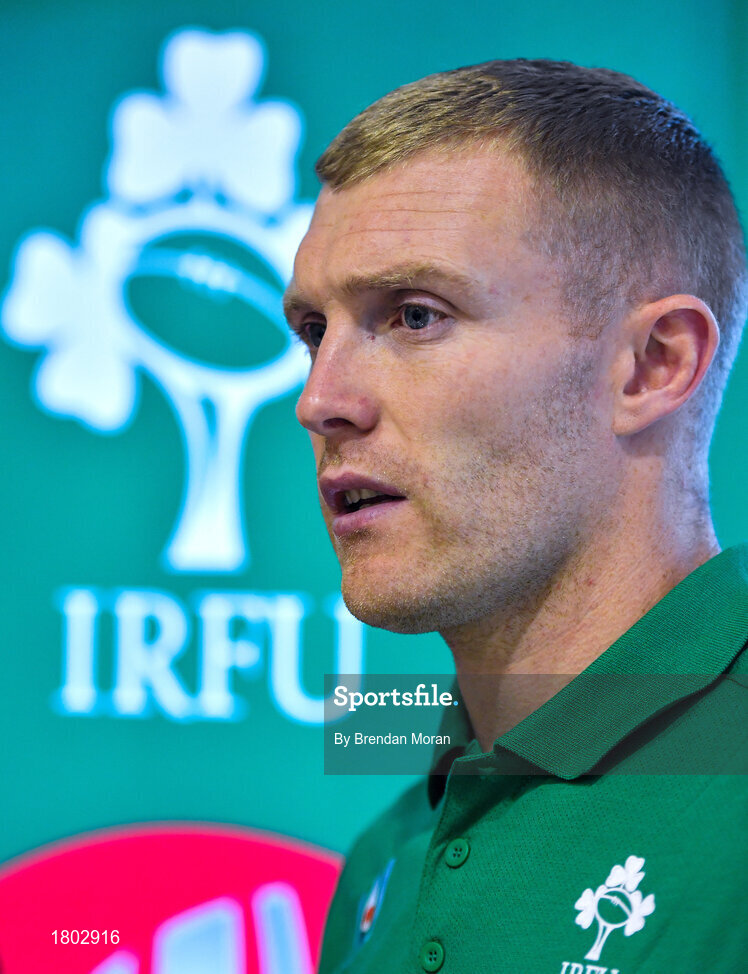 24 September 2019; Keith Earls during an Ireland Rugby press conference at the Yumeria Sports Grounds in Iwata, Shizuoka Prefecture, Japan. Photo by Brendan Moran/Sportsfile