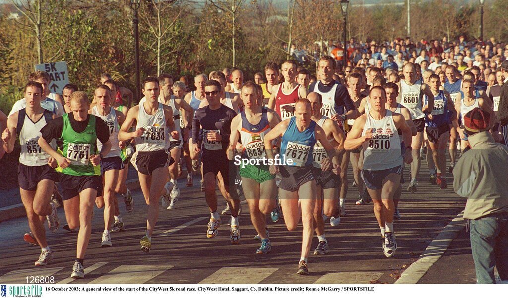 16 October 2003; A general view of the start of the CityWest 5k road race. CityWest Hotel, Saggart, Co. Dublin. Picture credit; Ronnie McGarry / SPORTSFILE