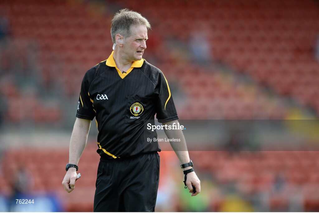 16 June 2013; Owen Elliott, referee. Ulster GAA Hurling Senior Championship Quarter-Final, Down v Armagh, Páirc Esler, Newry, Co. Down. Picture credit: Brian Lawless / SPORTSFILE
