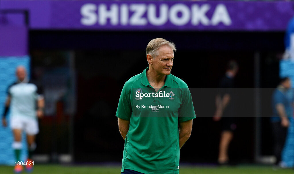 28 September 2019; Ireland head coach Joe Schmidt prior to the 2019 Rugby World Cup Pool A match between Japan and Ireland at the Shizuoka Stadium Ecopa in Fukuroi, Shizuoka Prefecture, Japan. Photo by Brendan Moran/Sportsfile
