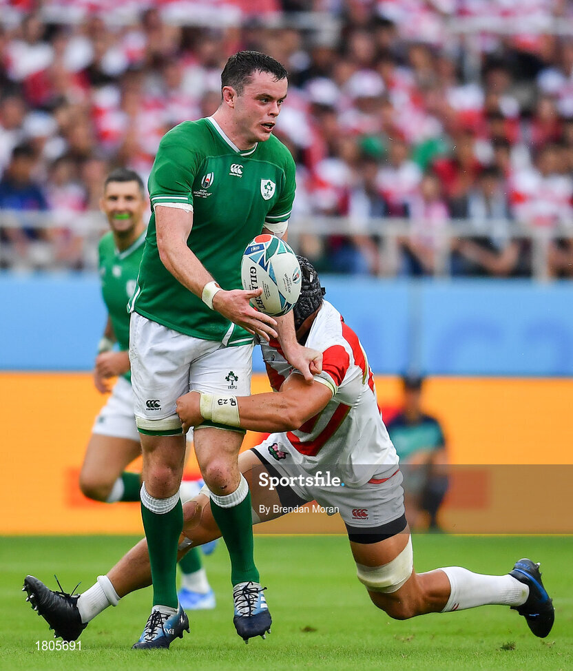 28 September 2019; James Ryan of Ireland during the 2019 Rugby World Cup Pool A match between Japan and Ireland at the Shizuoka Stadium Ecopa in Fukuroi, Shizuoka Prefecture, Japan. Photo by Brendan Moran/Sportsfile
