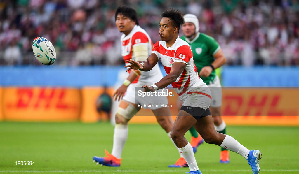 28 September 2019; Kotaro Matsushima of Japan during the 2019 Rugby World Cup Pool A match between Japan and Ireland at the Shizuoka Stadium Ecopa in Fukuroi, Shizuoka Prefecture, Japan. Photo by Brendan Moran/Sportsfile