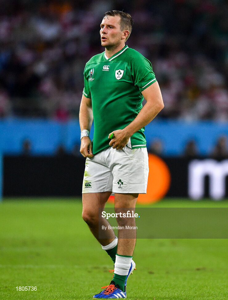 28 September 2019; Jack Carty of Ireland during the 2019 Rugby World Cup Pool A match between Japan and Ireland at the Shizuoka Stadium Ecopa in Fukuroi, Shizuoka Prefecture, Japan. Photo by Brendan Moran/Sportsfile