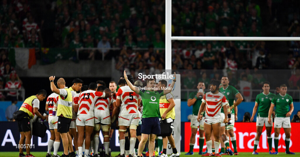 28 September 2019; yyyy during the 2019 Rugby World Cup Pool A match between Japan and Ireland at the Shizuoka Stadium Ecopa in Fukuroi, Shizuoka Prefecture, Japan. Photo by Brendan Moran/Sportsfile