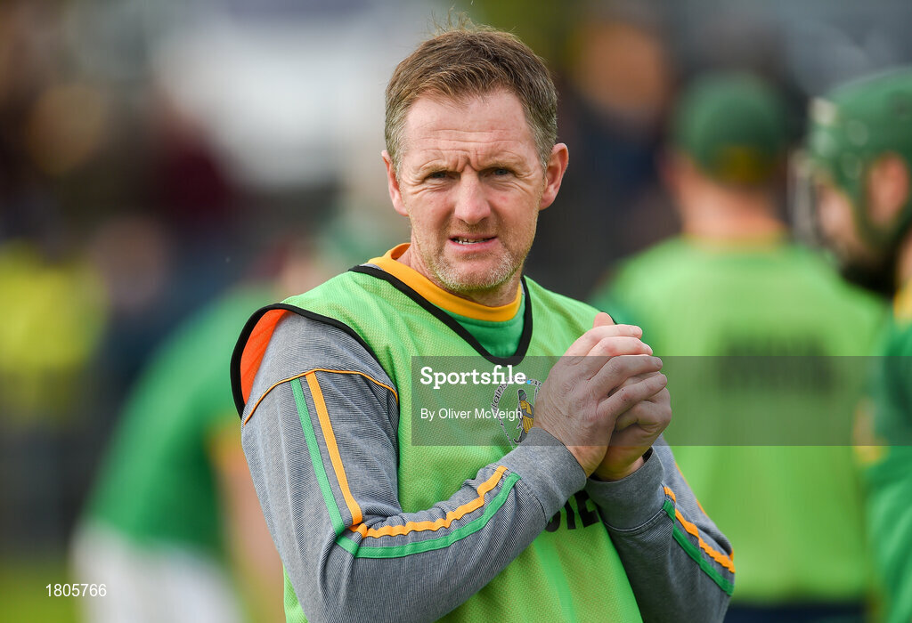 29 September 2019; Dunloy Manager Gregory O'Kane, before the Antrim County Senior Club Hurling Final match between Cushendall Ruairí Óg and Dunloy at Ballycastle in Antrim. Photo by Oliver McVeigh/Sportsfile