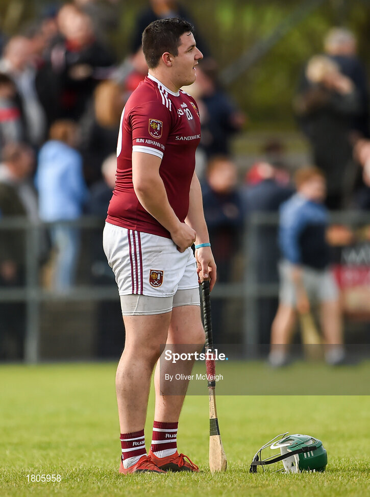 29 September 2019; A dejected Christy McNaughton of Cushendall Ruairí Óg after the Antrim County Senior Club Hurling Final match between Cushendall Ruairí Óg and Dunloy at Ballycastle in Antrim. Photo by Oliver McVeigh/Sportsfile