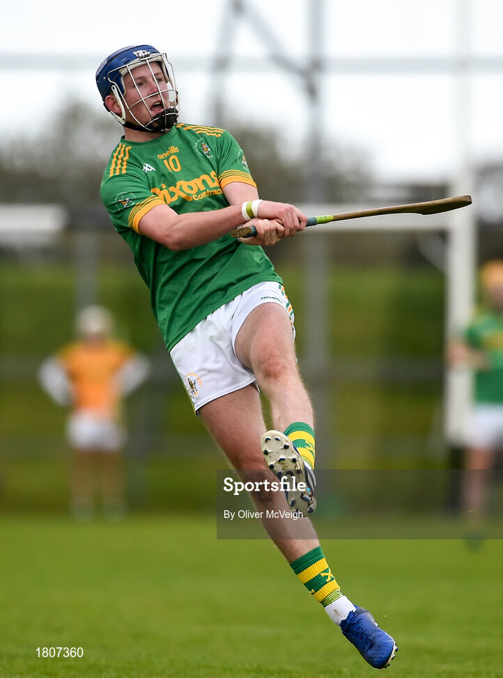29 September 2019; Keelan Molloy of Dunloy during the Antrim County Senior Club Hurling Final match between Cushendall Ruairí Óg and Dunloy at Ballycastle in Antrim. Photo by Oliver McVeigh/Sportsfile
