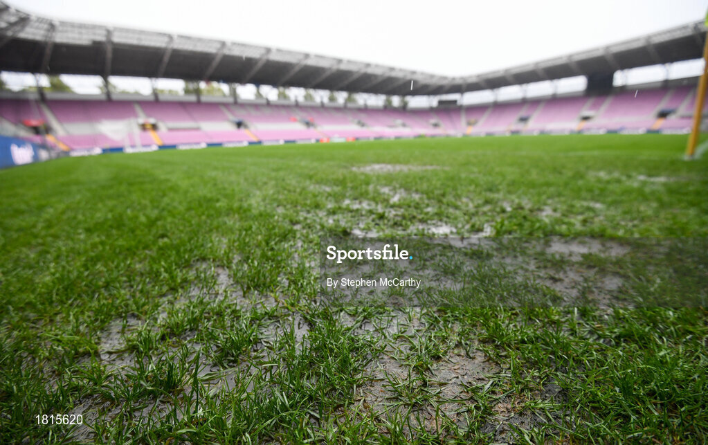 15 October 2019; A general view of pitch conditions at Stade de Genève prior to the UEFA EURO2020 Qualifier match between Switzerland and Republic of Ireland in Geneva, Switzerland. Photo by Stephen McCarthy/Sportsfile