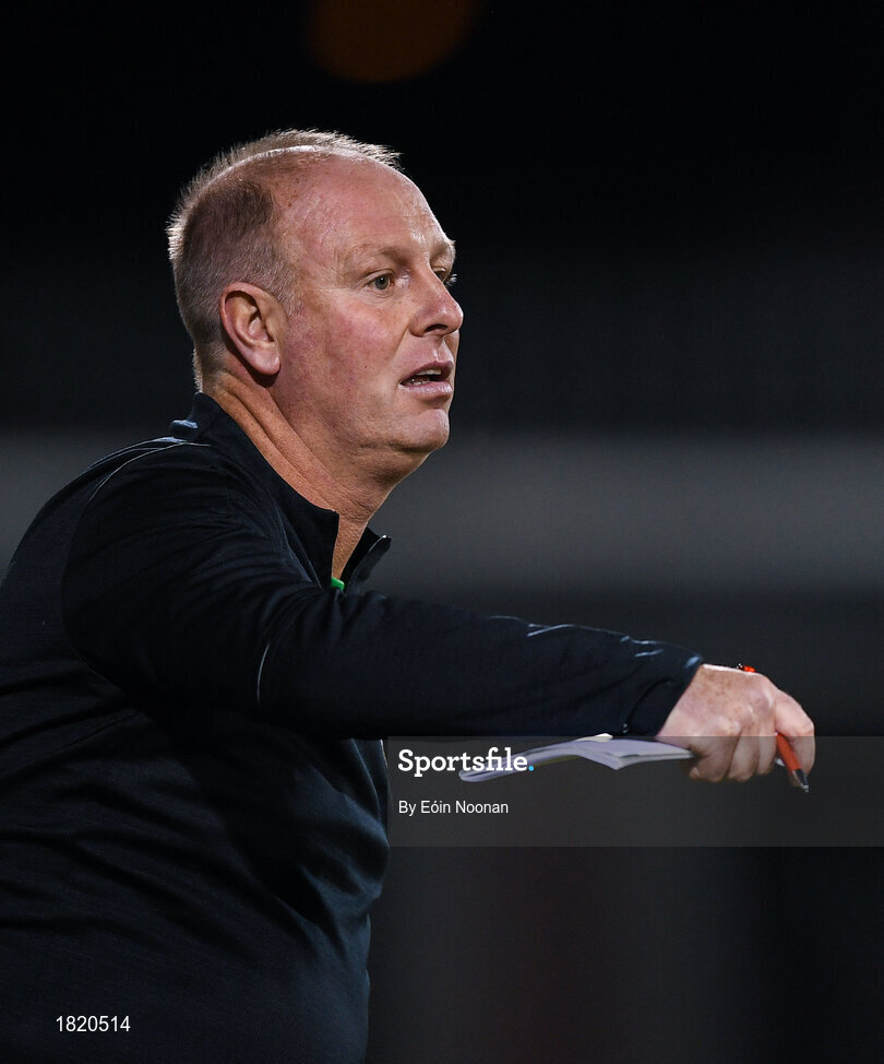 24 October 2019; Shamrock Rovers head coach Thomas Morgan during the SSE Airtricity Under-15 League Final match between Shamrock Rovers and St. Patrick's Athletic at Tallaght Stadium in Dublin. Photo by Eóin Noonan/Sportsfile