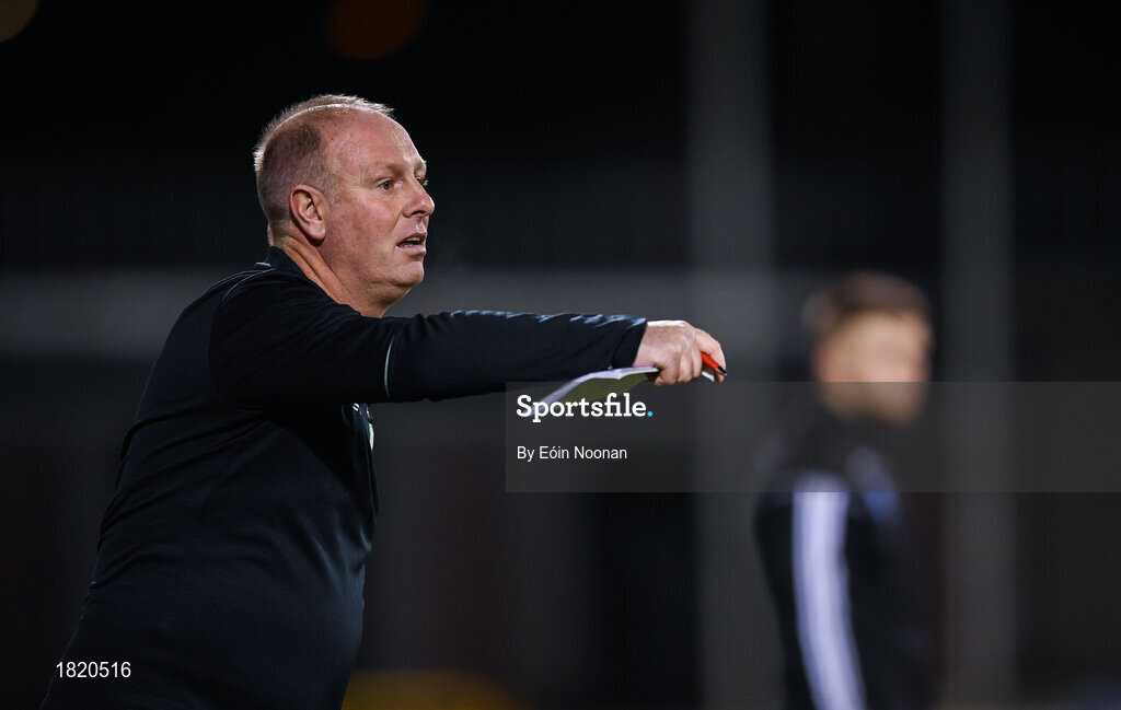 24 October 2019; Shamrock Rovers head coach Thomas Morgan during the SSE Airtricity Under-15 League Final match between Shamrock Rovers and St. Patrick's Athletic at Tallaght Stadium in Dublin. Photo by Eóin Noonan/Sportsfile
