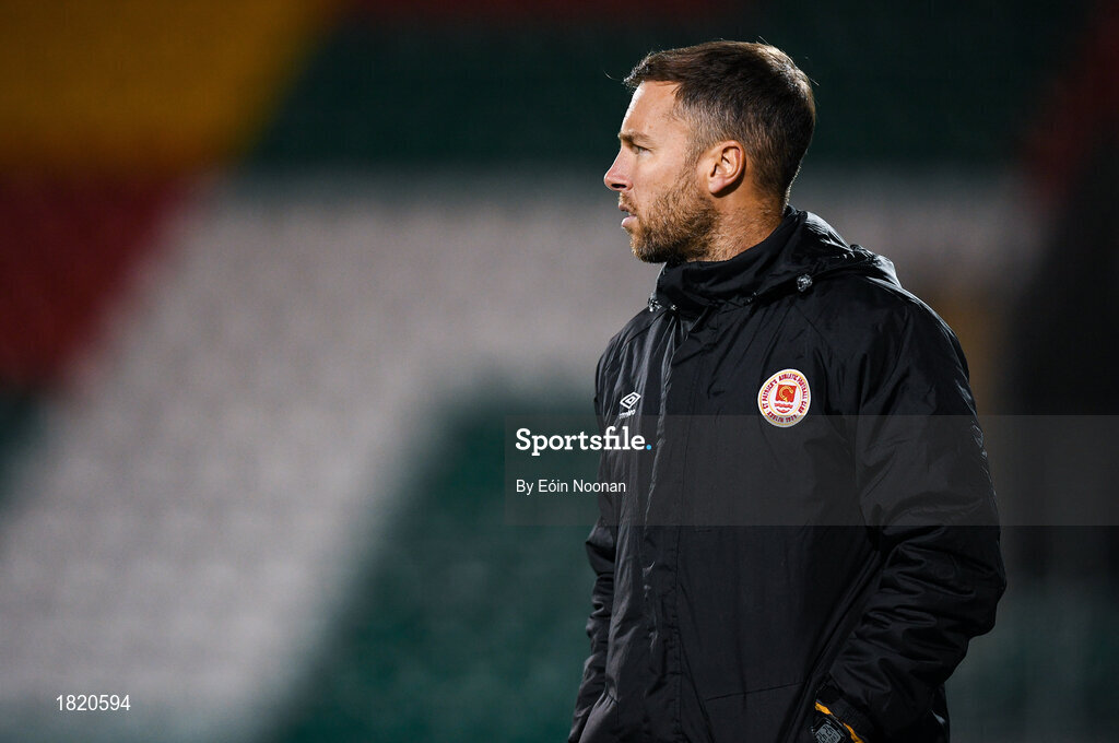 24 October 2019; St Patricks Athletic head coach Sean O'Connor following the SSE Airtricity Under-15 League Final match between Shamrock Rovers and St. Patrick's Athletic at Tallaght Stadium in Dublin. Photo by Eóin Noonan/Sportsfile