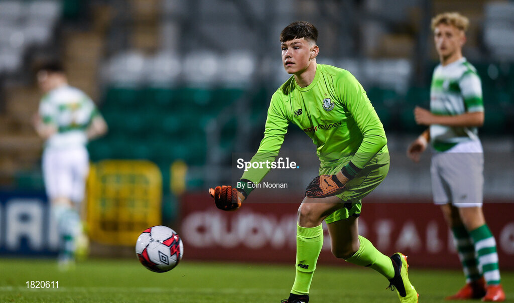 24 October 2019; Reece Byrne of Shamrock Rovers during the SSE Airtricity Under-15 League Final match between Shamrock Rovers and St. Patrick's Athletic at Tallaght Stadium in Dublin. Photo by Eóin Noonan/Sportsfile