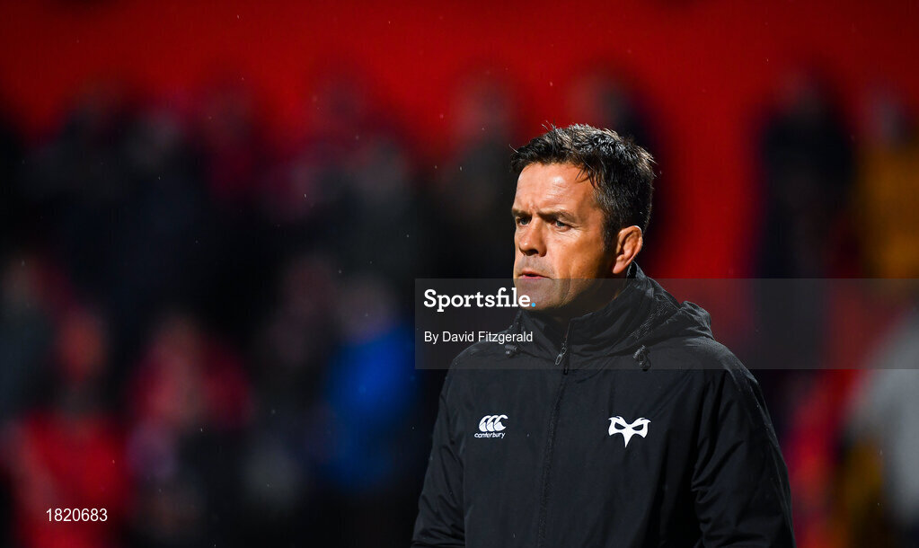 25 October 2019; Ospreys head coach Allen Clarke prior to the Guinness PRO14 Round 4 match between Munster and Ospreys at Irish Independent Park in Cork. Photo by David Fitzgerald/Sportsfile