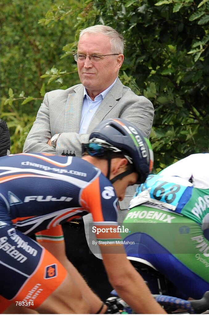 23 June 2013; Pat McQuaid, President of the Union Cycliste Internationale, pictured at the Elite Men's National Road Race Championships. Carlingford, Co. Louth. Picture credit: Stephen McMahon / SPORTSFILE