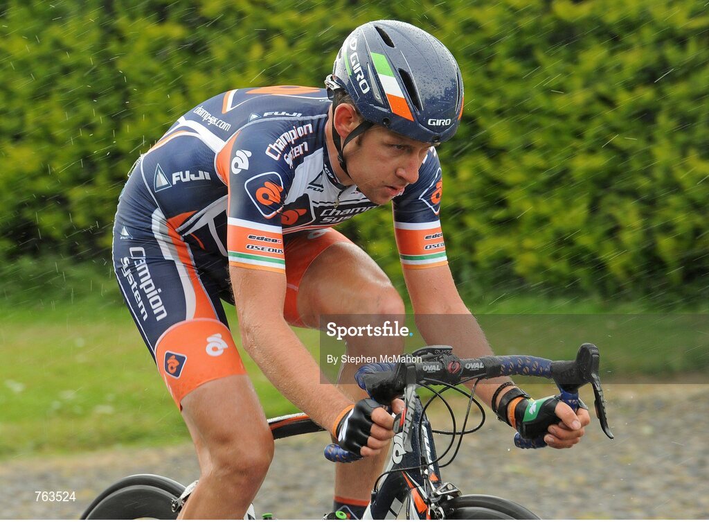 23 June 2013; Matt Brammeier, Champion Systems Pro Cycling Team, in action during the Elite Men's National Road Race Championships. Carlingford, Co. Louth. Picture credit: Stephen McMahon / SPORTSFILE