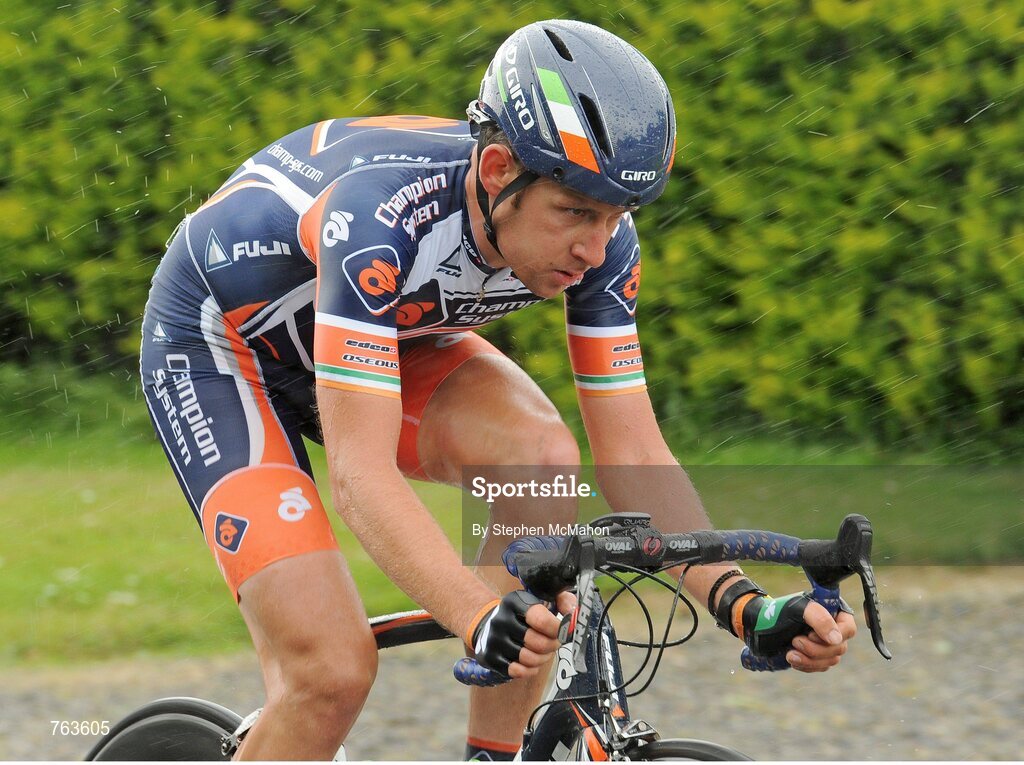 23 June 2013; Matt Brammeier, Champion Systems Pro Cycling Team, in action during the Elite Men's National Road Race Championships. National Road Race Championships, Carlingford, Co. Louth. Picture credit: Stephen McMahon / SPORTSFILE