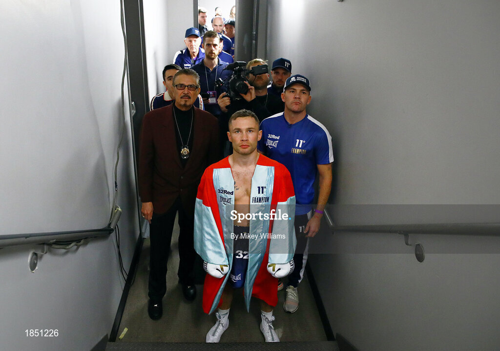 30 November 2019; Carl Frampton prepares for his super-featherweight bout against Tyler McCreary at the Cosmopolitan of Las Vegas in Las Vegas, Nevada, United States. Photo by Mikey Williams/Top Rank/Sportsfile