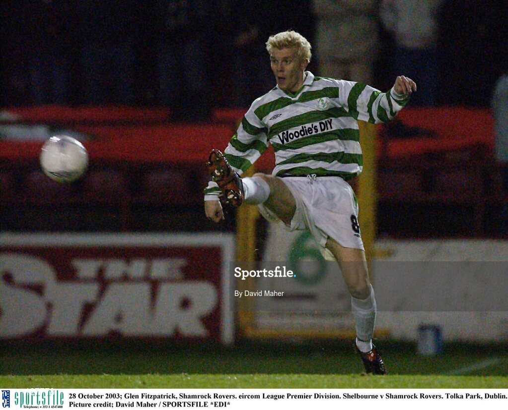 28 October 2003; Glen Fitzpatrick, Shamrock Rovers. eircom League Premier Division. Shelbourne v Shamrock Rovers. Tolka Park, Dublin. Picture credit; David Maher / SPORTSFILE *EDI*
