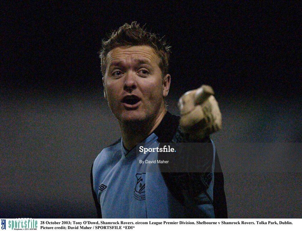 28 October 2003; Tony O'Dowd, Shamrock Rovers. eircom League Premier Division. Shelbourne v Shamrock Rovers. Tolka Park, Dublin. Picture credit; David Maher / SPORTSFILE *EDI*