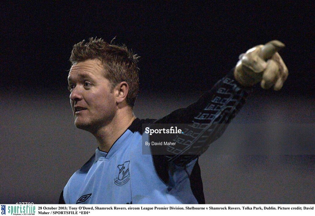 28 October 2003; Tony O'Dowd, Shamrock Rovers. eircom League Premier Division. Shelbourne v Shamrock Rovers. Tolka Park, Dublin. Picture credit; David Maher / SPORTSFILE *EDI*