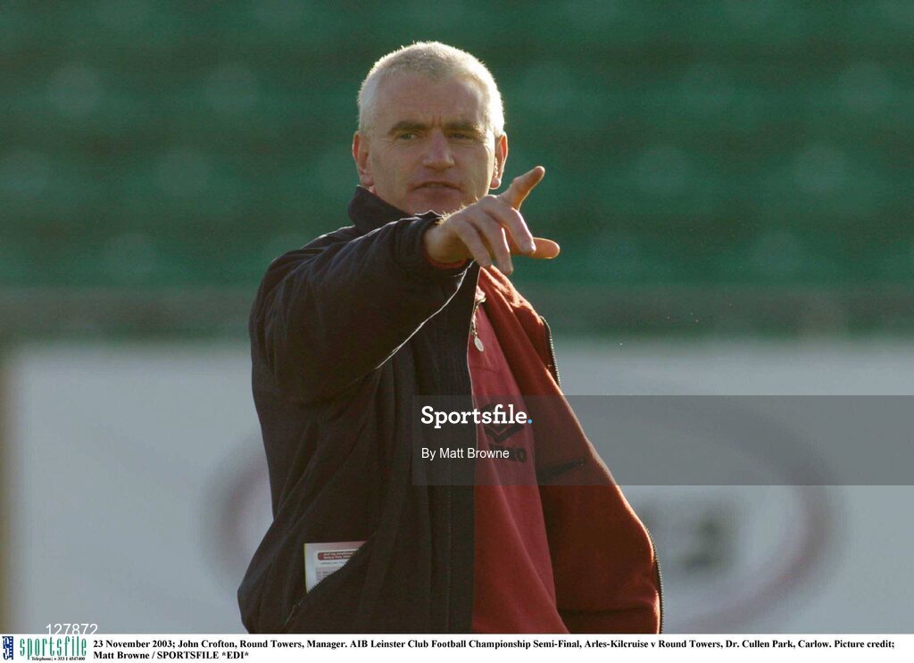 23 November 2003; John Crofton, Round Towers, Manager. AIB Leinster Club Football Championship Semi-Final, Arles-Kilcruise v Round Towers, Dr. Cullen Park, Carlow. Picture credit; Matt Browne / SPORTSFILE *EDI*
