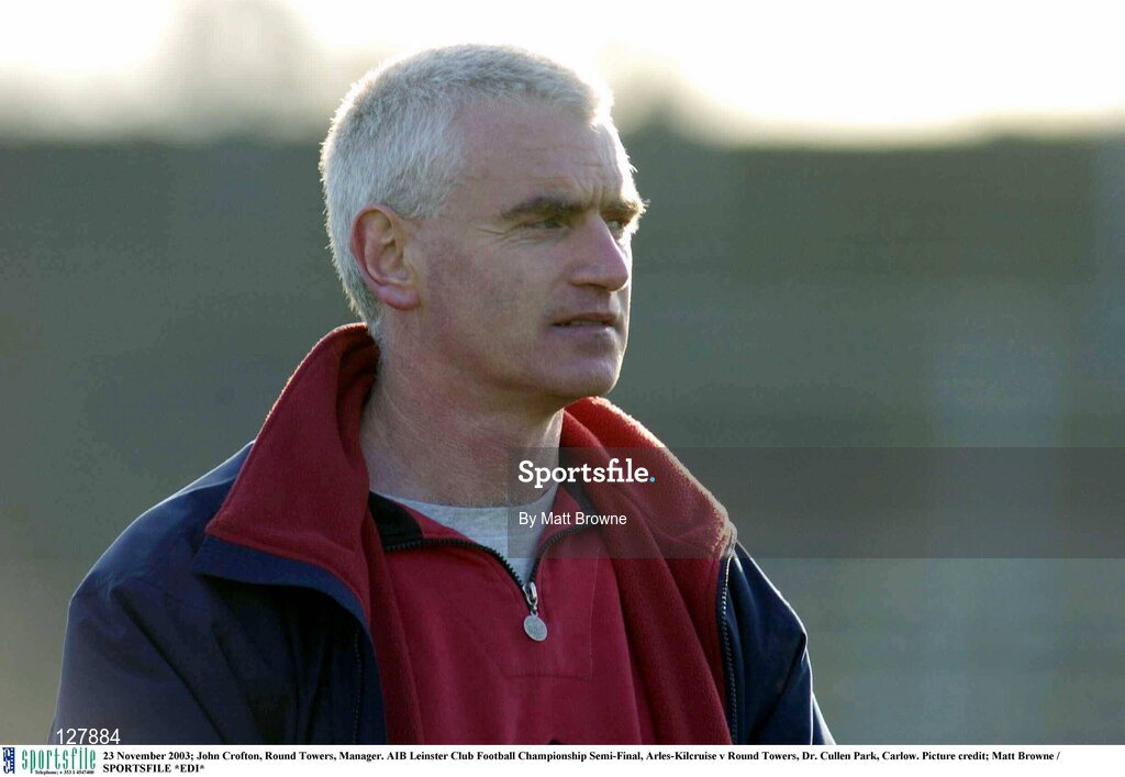 23 November 2003; John Crofton, Round Towers, Manager. AIB Leinster Club Football Championship Semi-Final, Arles-Kilcruise v Round Towers, Dr. Cullen Park, Carlow. Picture credit; Matt Browne / SPORTSFILE *EDI*