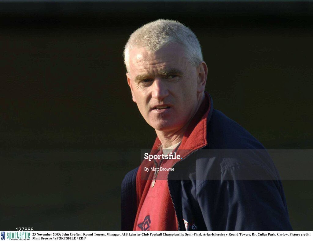 23 November 2003; John Crofton, Round Towers, Manager. AIB Leinster Club Football Championship Semi-Final, Arles-Kilcruise v Round Towers, Dr. Cullen Park, Carlow. Picture credit; Matt Browne / SPORTSFILE *EDI*