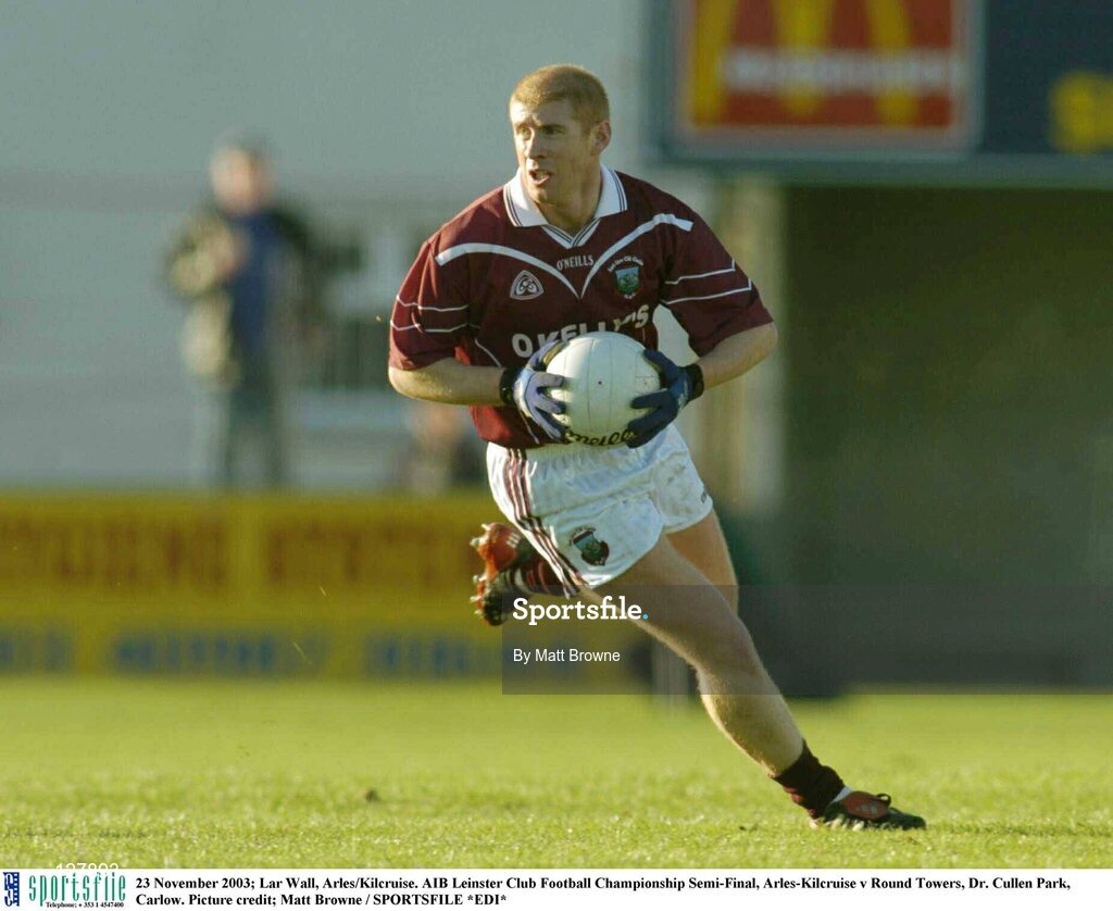 23 November 2003; Lar Wall, Arles/Kilcruise. AIB Leinster Club Football Championship Semi-Final, Arles-Kilcruise v Round Towers, Dr. Cullen Park, Carlow. Picture credit; Matt Browne / SPORTSFILE *EDI*