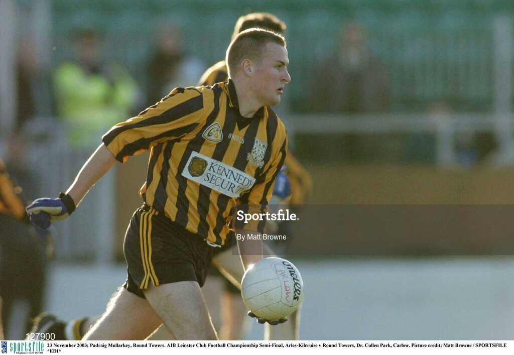 23 November 2003; Padraig Mullarkey, Round Towers. AIB Leinster Club Football Championship Semi-Final, Arles-Kilcruise v Round Towers, Dr. Cullen Park, Carlow. Picture credit; Matt Browne / SPORTSFILE *EDI*