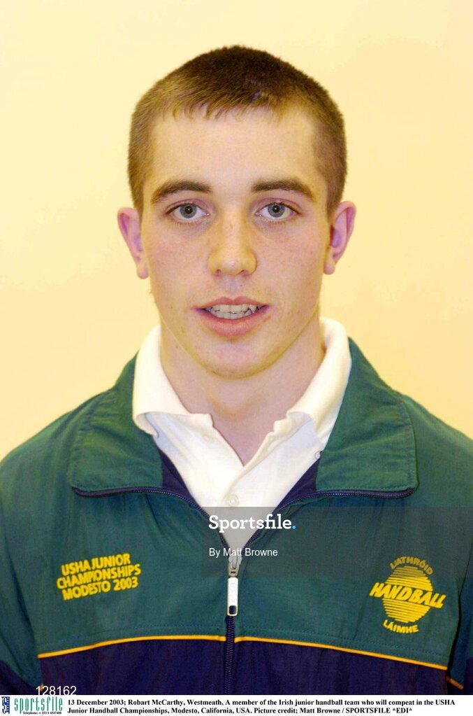13 December 2003; Robart McCarthy, Westmeath, A member of the Irish junior handball team who will compeat in the USHA Junior Handball Championships, Modesto, California, USA. Picture credit; Matt Browne / SPORTSFILE *EDI*